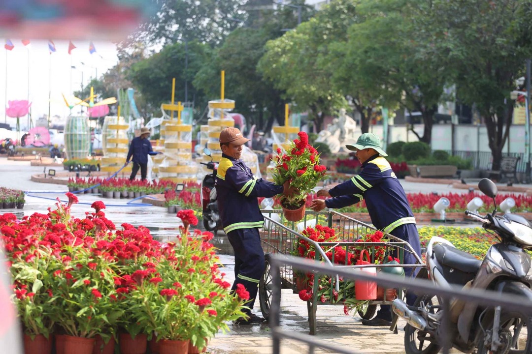 Crews are working to finalize the remaining sections of the street, ensuring everything is ready for the grand opening on January 27, just in time for the Lunar New Year festivities